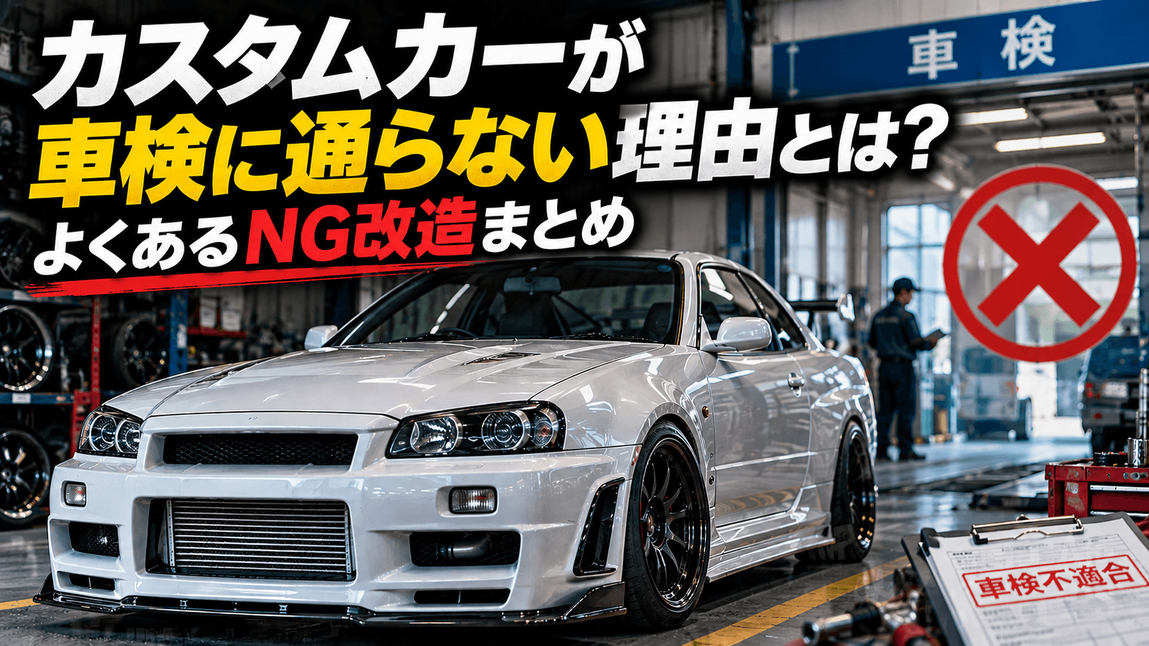 カスタムカーが車検に通らない理由とは？よくあるNG改造まとめ