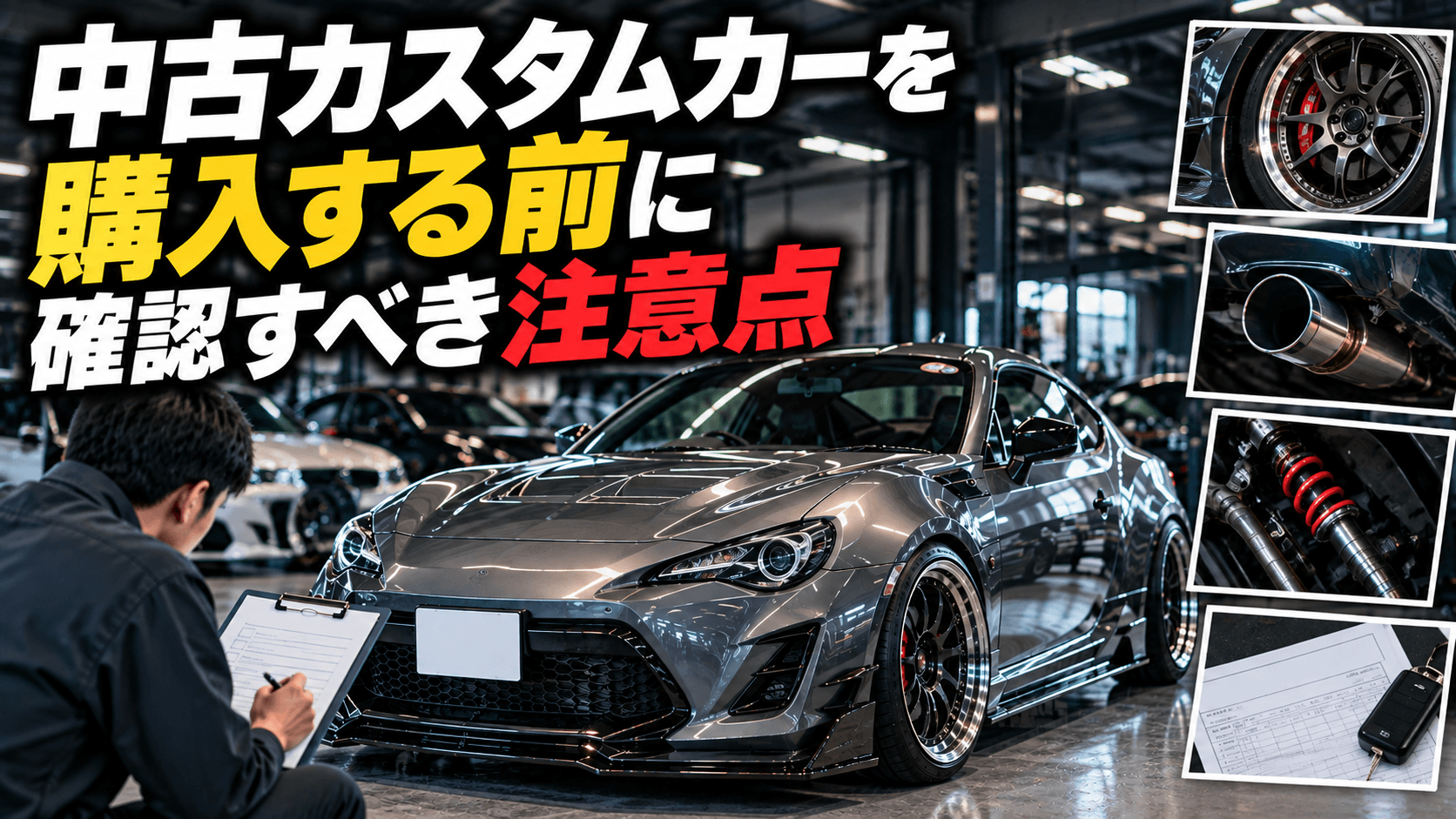 中古カスタムカーを購入する前に確認すべき注意点